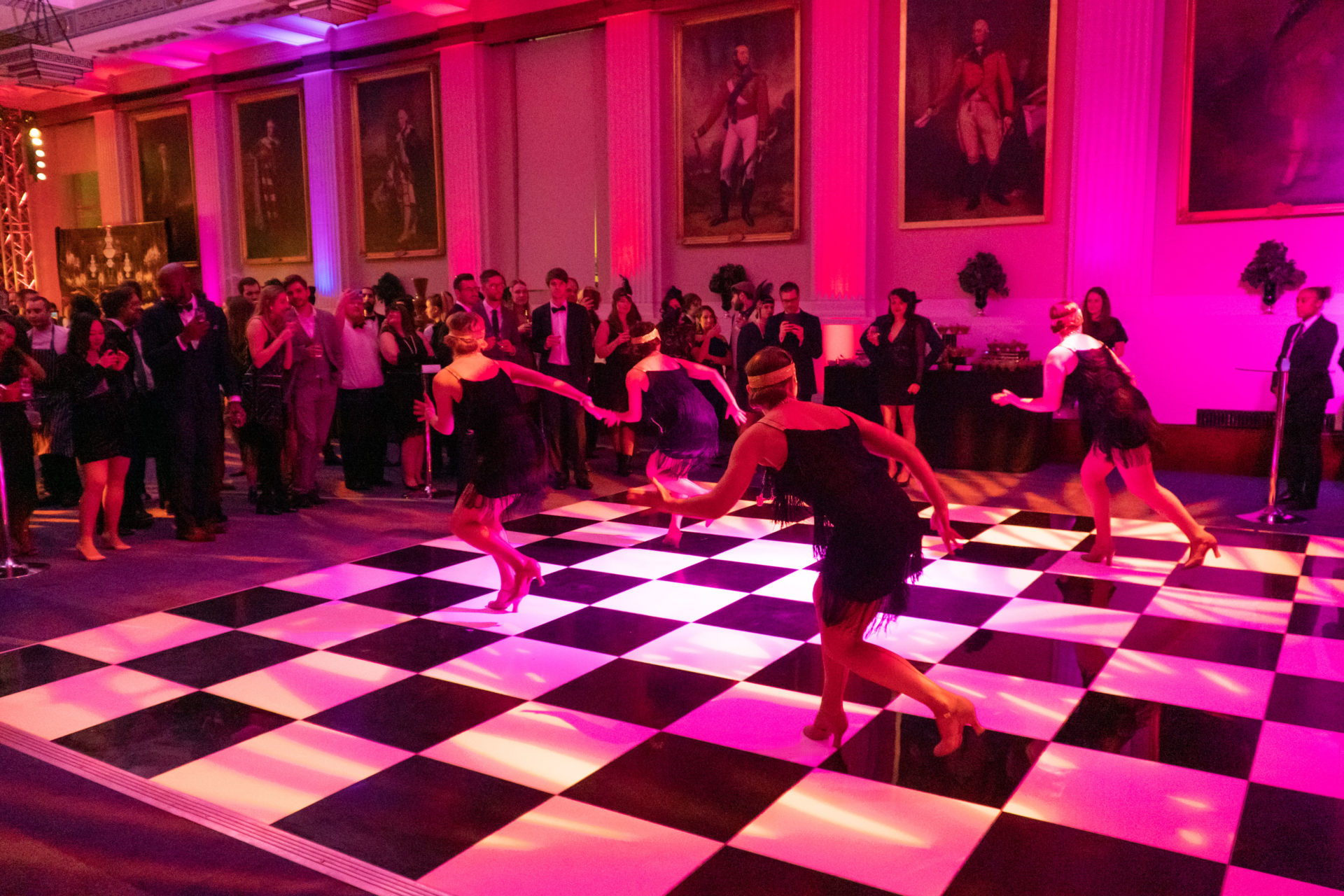 Dancers at The Masquerade Club, Freemasons' Hall