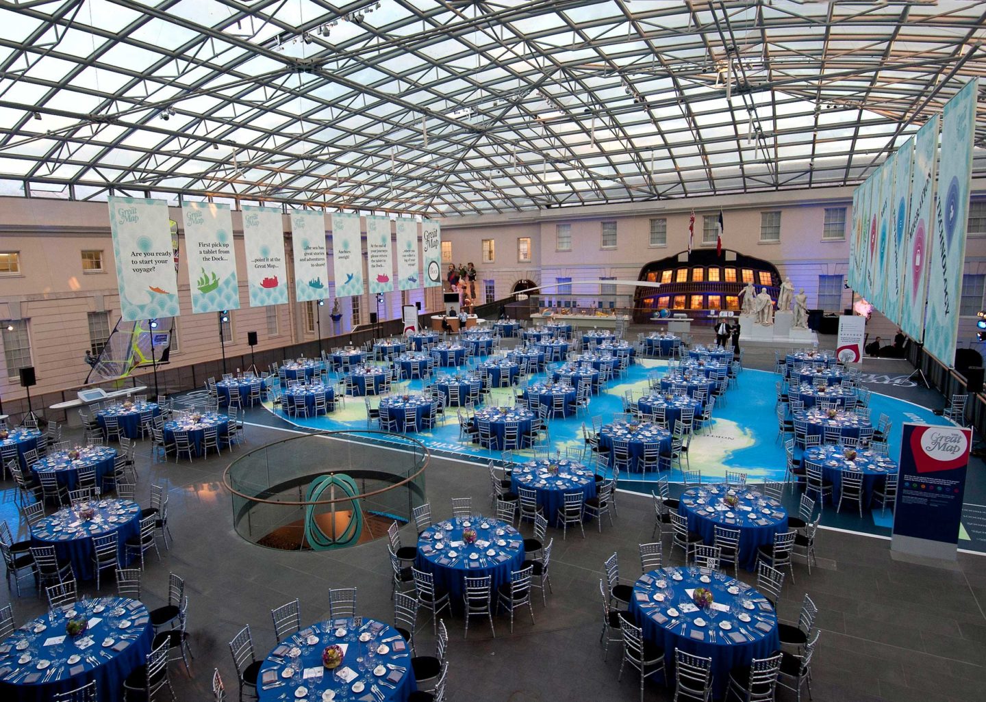 The Great Map, Neptune Court, National Maritime Museum