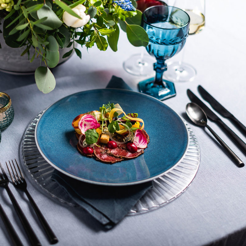 Beef Carpaccio and beetroot starter