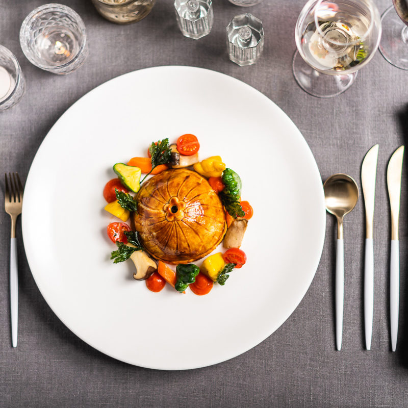 Mediterranean vegetables in puff pastry