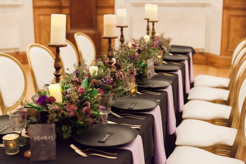 Beautifully decorated tables at the Observatory