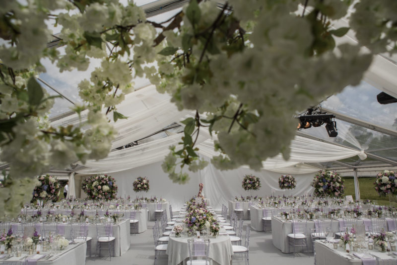 White blossom at a Wedding venue