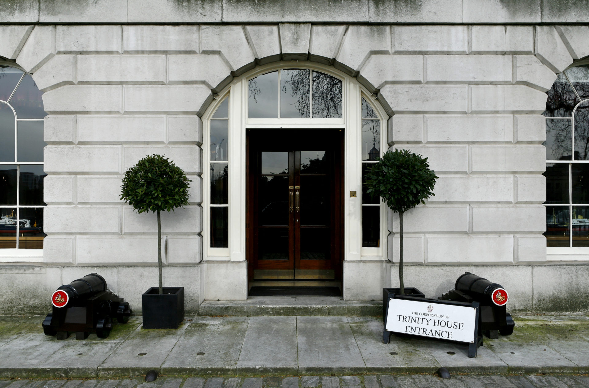 Trinity House - Front Door with Trees