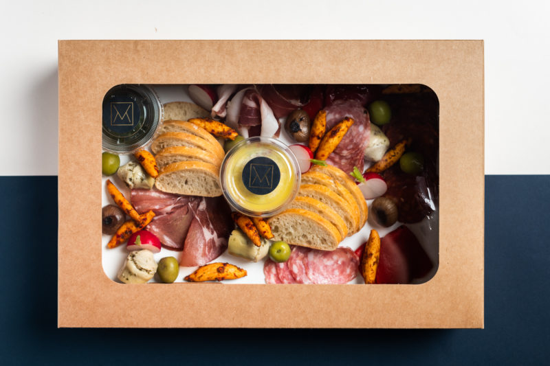 Bento Boxes for home or office delivery - delicious charcuterie from Moving Venue.